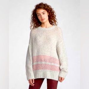 Rag and Bone, Icelandic Crew Neck, Grey and pink, XXS